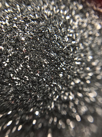 Цветной песок TY35 черный с блёстками серебро
                  
